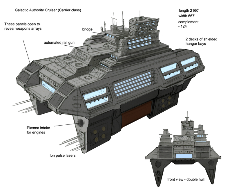 Illustration for article titled Exclusive Dark Matter Concept Art Is Loaded With Glorious Spaceships!